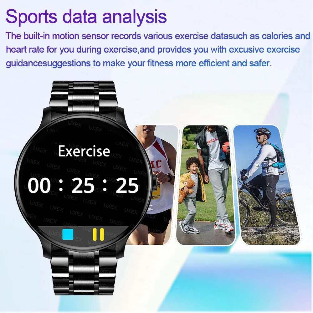 ساعة ذكية عصرية للرجال 1.52 HD بلوتوث مكالمة هدية الكريسماس AI صوت الصحة تتبع الذكية لتقوم بها بنفسك وجوه متعددة الوظائف للسيدات