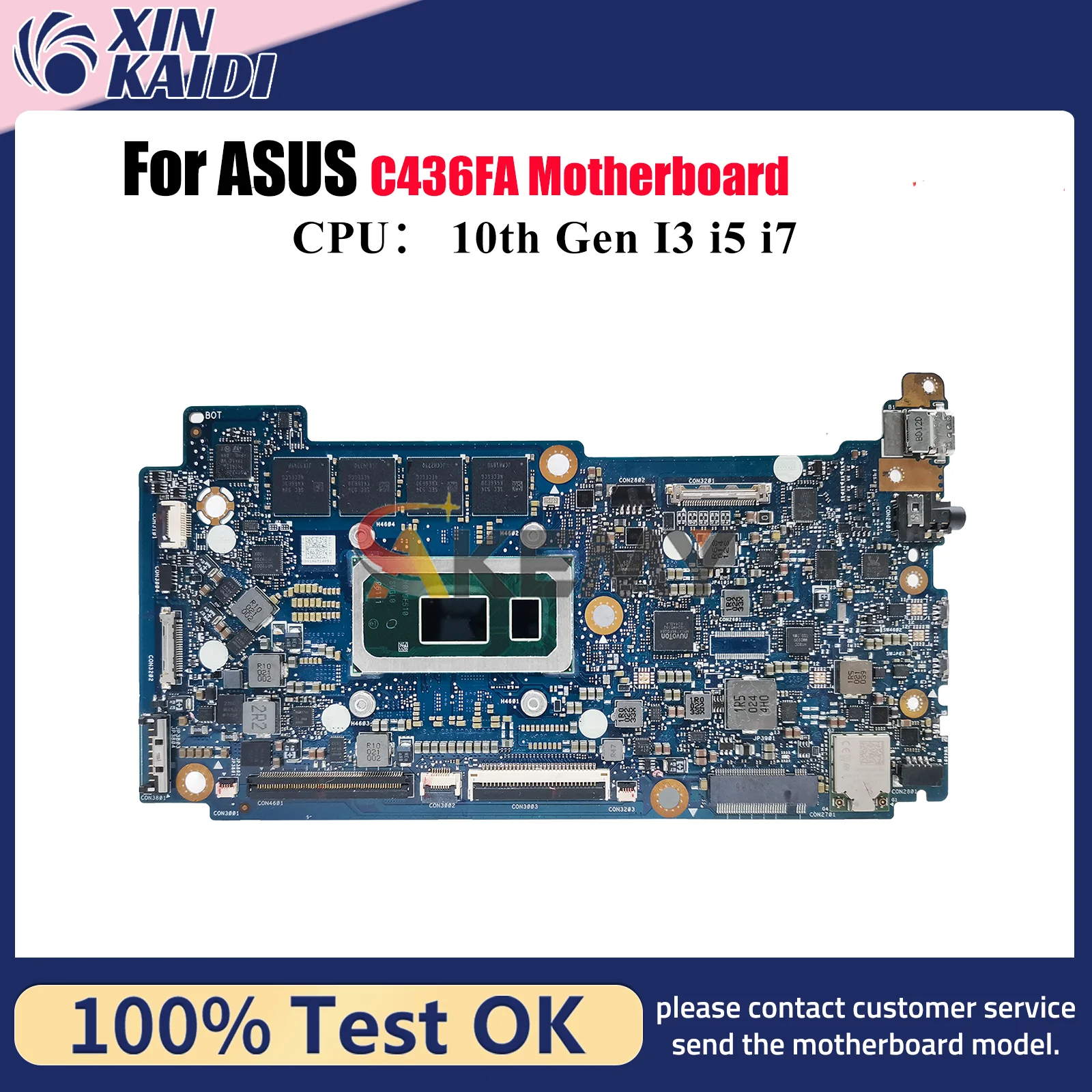 

C436FA Материнская плата для ноутбука ASUS Chromebook C436F C436FA Материнская плата для ноутбука 10-го поколения I3 i5 i7 100% тест ОК быстрая доставка