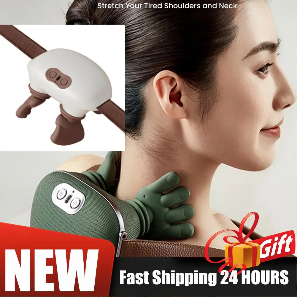 

Умный массажер для шеи и плеч, массажер для глубоких тканей шиацу, шеи и плеч, 4D разминающий массаж для массажера глубокой релаксации