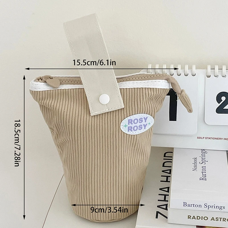 سعة كبيرة سروال قصير نمط عمودي للطي مقلمة Kawaii مقلمة للفتيات الصبي سستة اللوازم المدرسية القرطاسية