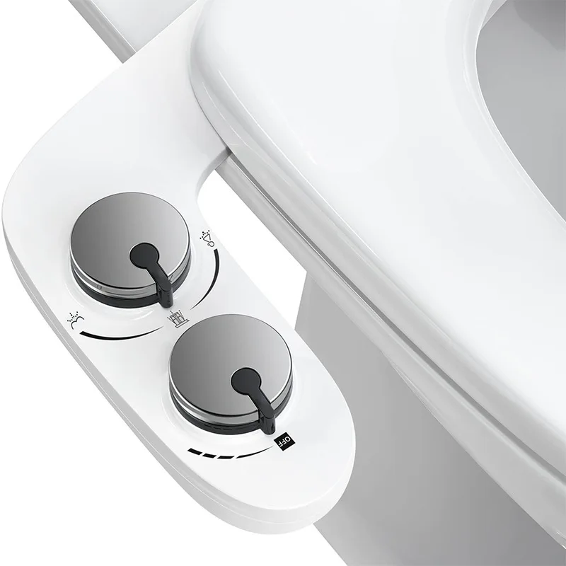 Guardget Bidet Attachment Left Side Bidet Non-electric Bidet For Toilet Seat Left Handed Small Bidets Two Nozzles Self Cleaning