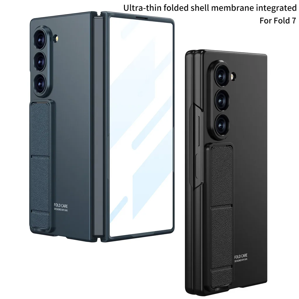 

Ультратонкий складной чехол для телефона Samsung Galaxy Z Fold 7 Fold7, противоударный защитный чехол с закаленным стеклом