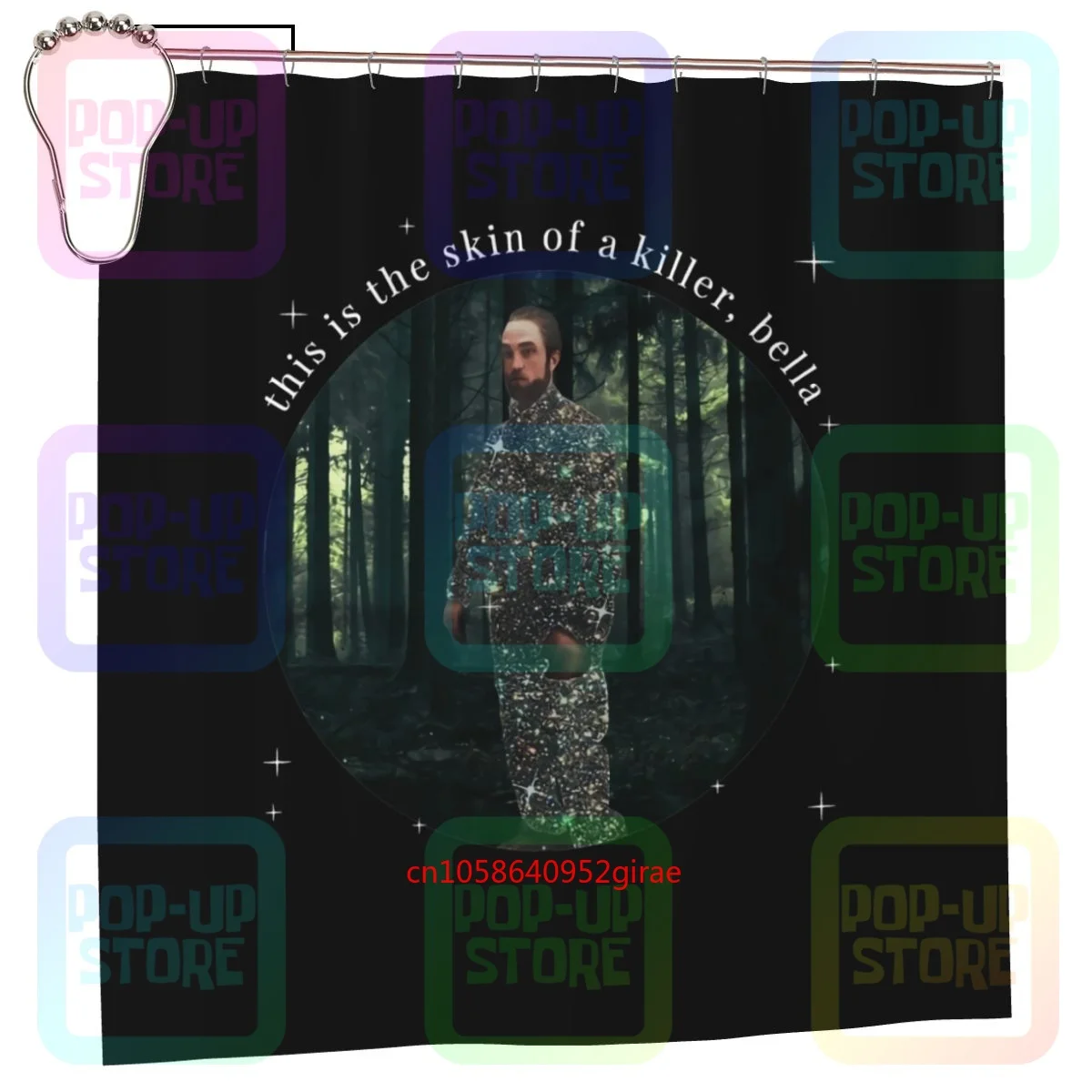 

Vintage Robert Pattinson-This Is The Skin Of A Killer Bella Shower Curtain Bathroom Curtain Nordic Polyester