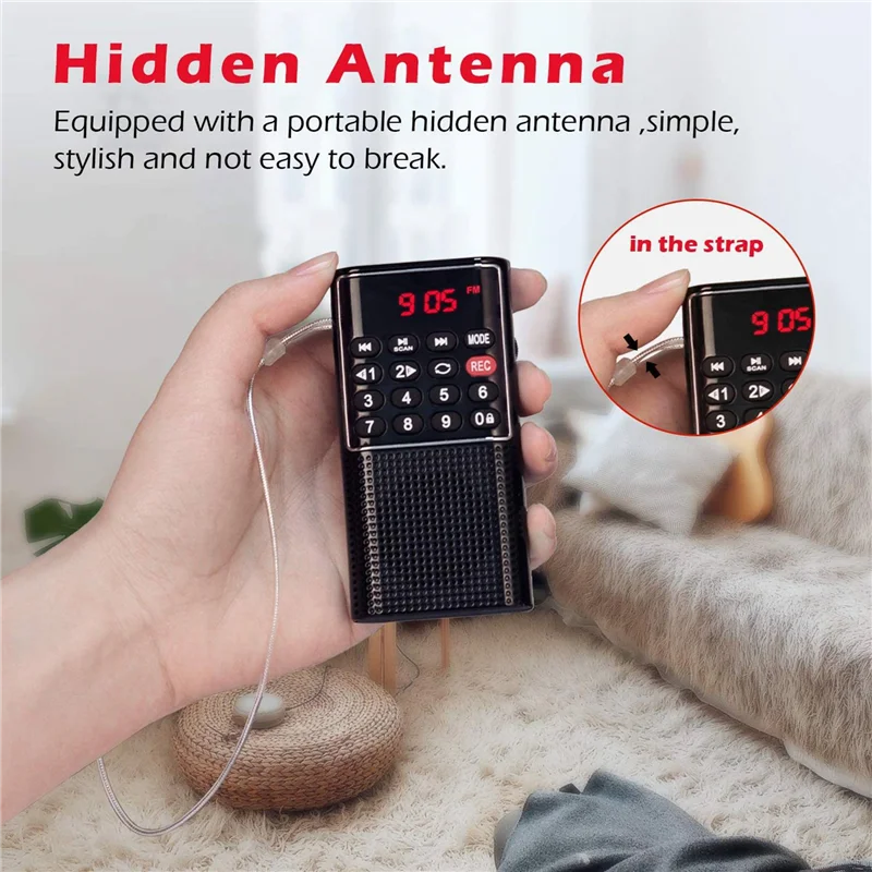 

REPLA-3X Pocket FM Walkman Radio Portable Battery Radio With Recorder, Lock Key, SD Card Player, Rechargeable Sound Recorder
