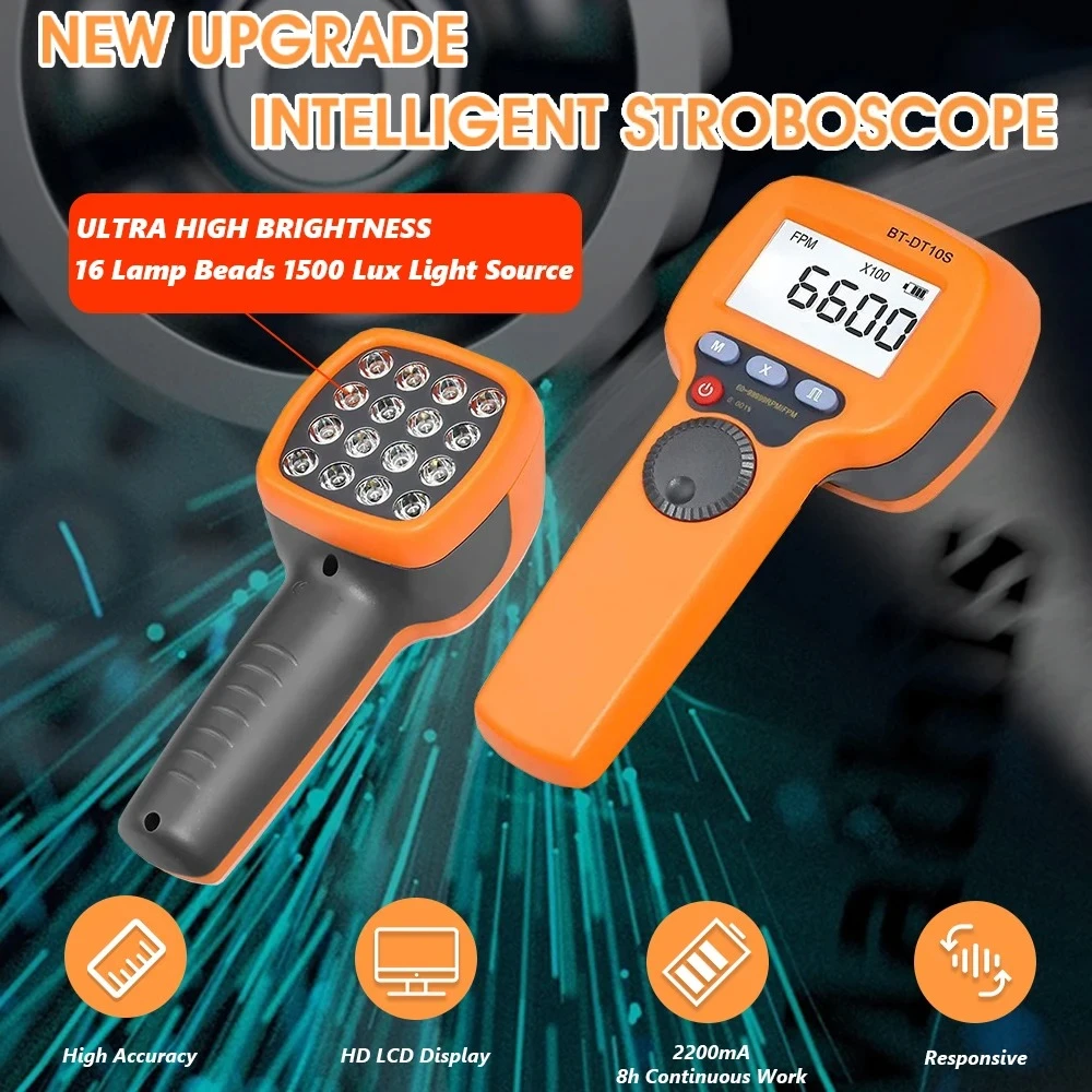 Non-Contact Digital Stroboscope Tachometer, Motors Electrical Machinery Rotation Speed Testing Instrument, For Printing Industry