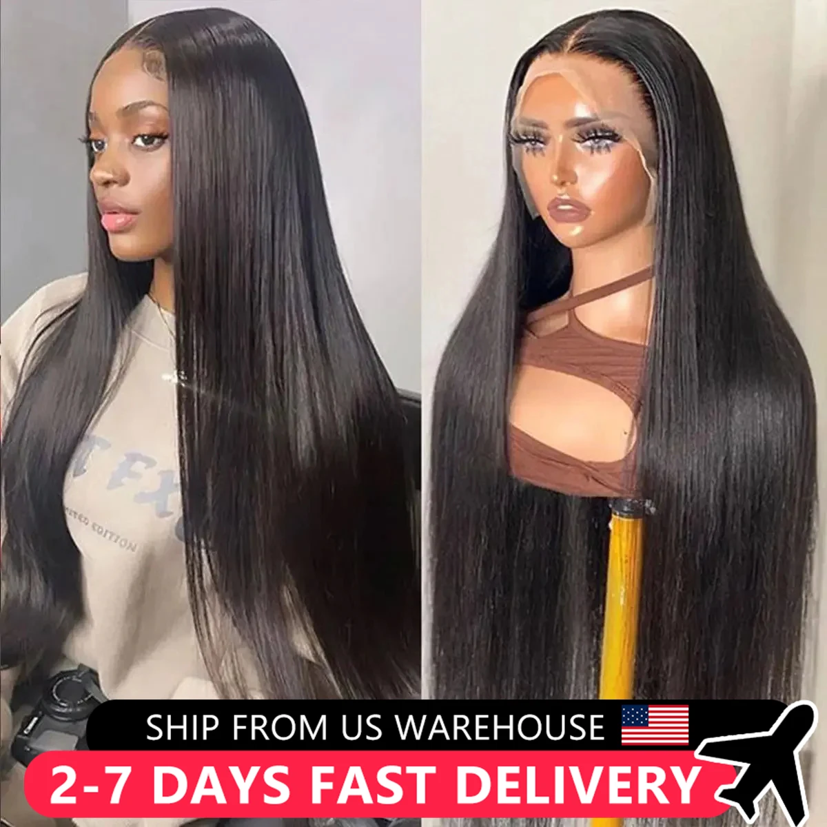 HD Transparent Lace Front Bone Straight 13x4 13x6 Wigs For Women Glueless Brazilian 4X4 Lace Closure Human Hair Wig Pre Plucked