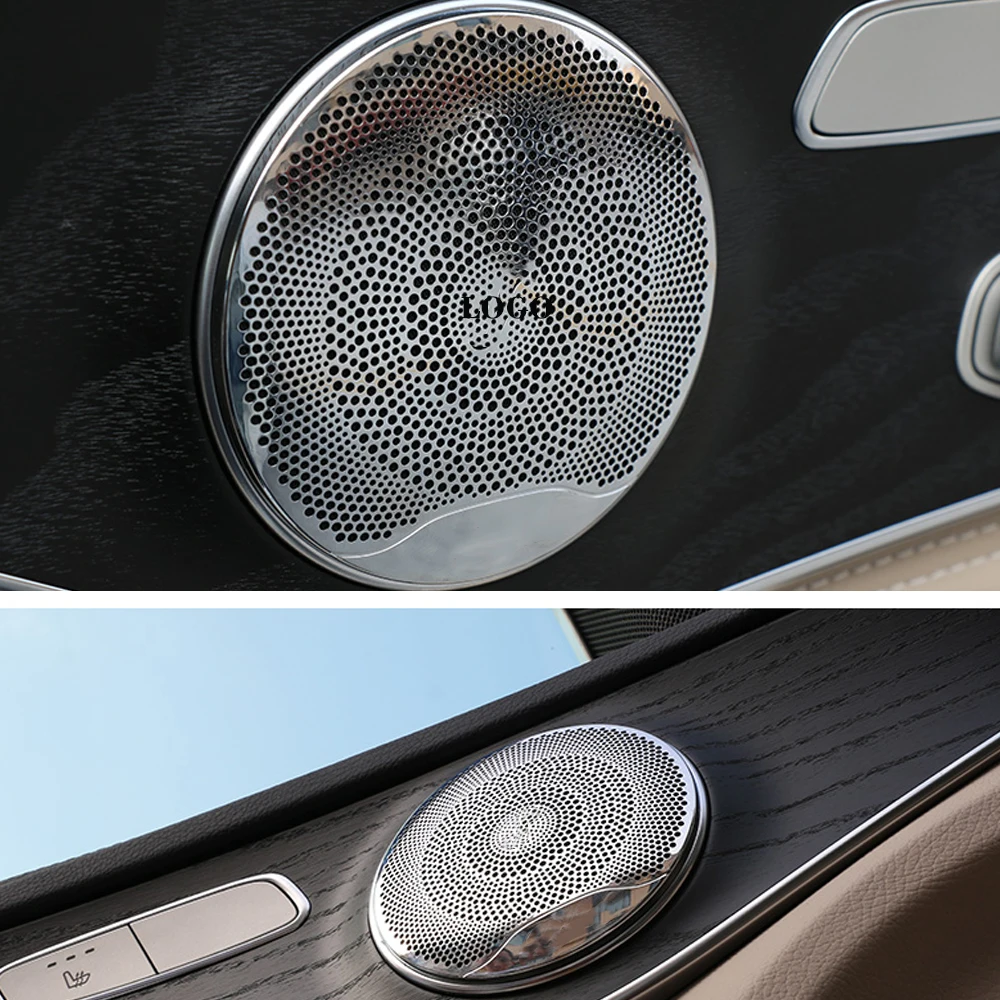 Car Audio Speaker Cover Trim Car Door Horn Cover Trim Car Accessories Interior for Mercedes Benz E/C/GLC Class W213 W205 X253