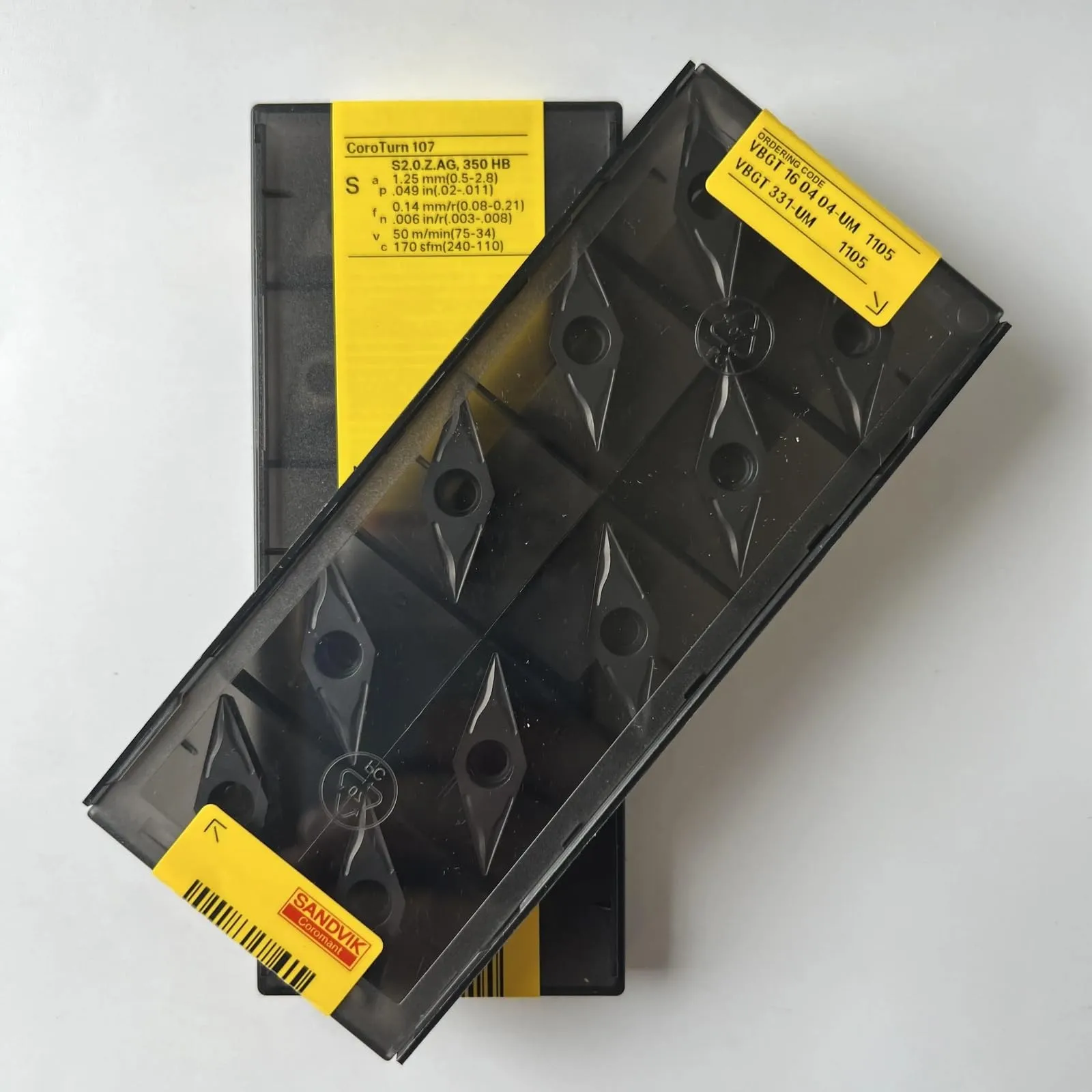 SANDVIK d'origine/VBGT160404-UM 1105/lame CNC en alliage dur 10 pièces
