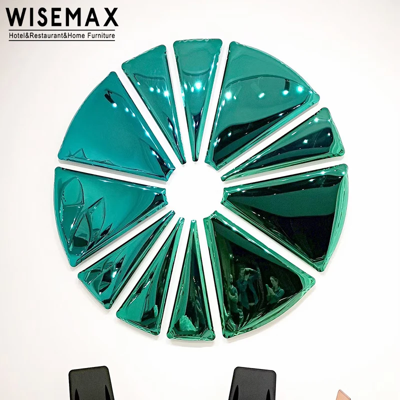 WISEMAX FURNITURE Living room background stainless steel wall decoration luxury balloon shaped round wall art metal decoration