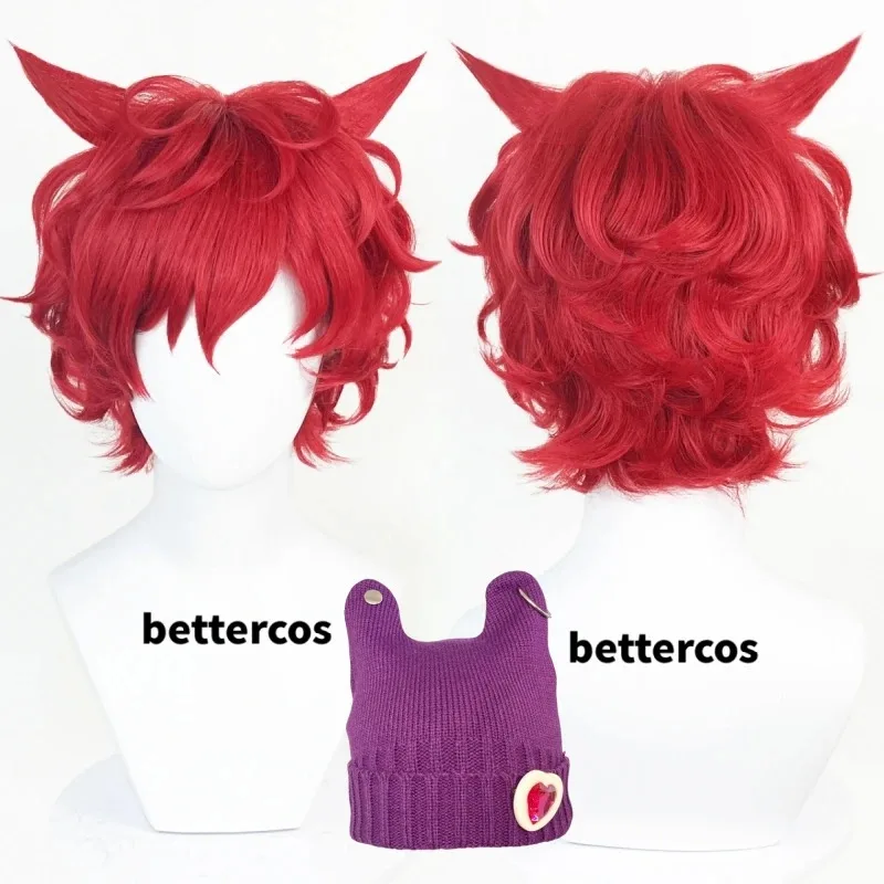 Nene 2025 LoL Heartsteel قصير مقاوم للحرارة الاصطناعية مجموعة أنيمي تأثيري + غطاء شعر مستعار