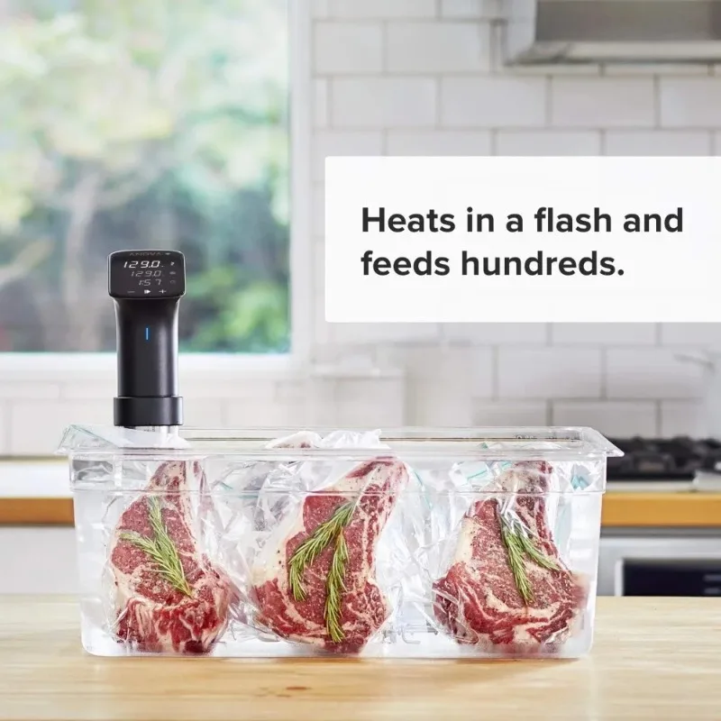 Anova Culinary Sous Vide Precision Cooker 2025 Hot Sale Innovative Design 1200 Watts Black And Silver 2.4