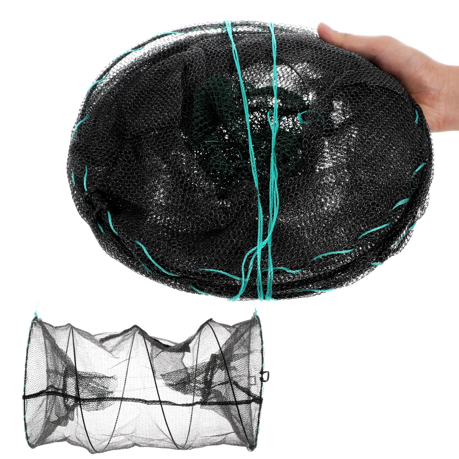 

Foldable Spring Cage Fishing Net Trap For Crayfish Shrimp Collapsible Mesh Bait Catcher Saltwater Freshwater Fishing Equipment