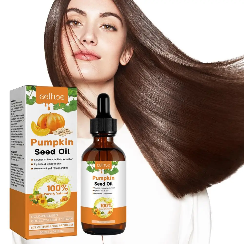 60ml Pumpkin Seed Oil for hair growth  Natural Pumpkin Seed Oil For Hair, Eyelashes & Eyebrows, Skin, Massage, Oil image 5