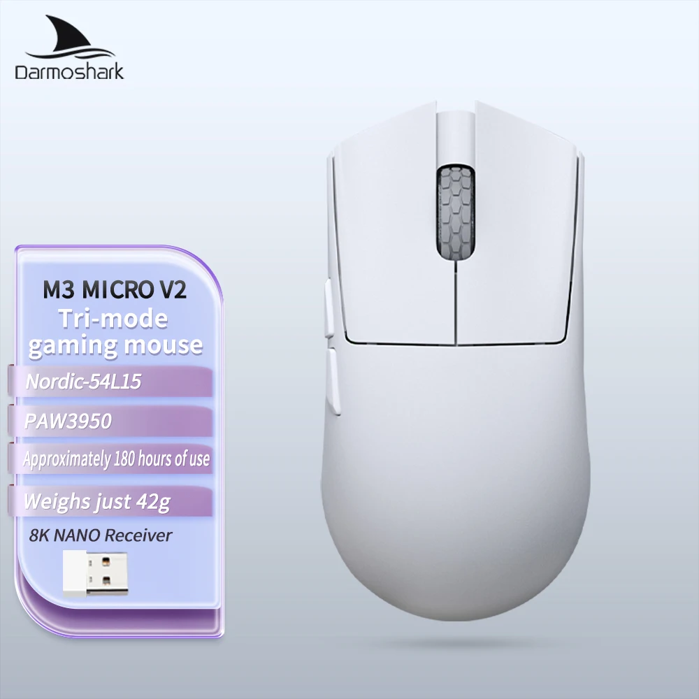 Darmoshark ゲーミングマウス M3 マイクロプロ ワイヤレス 8K
