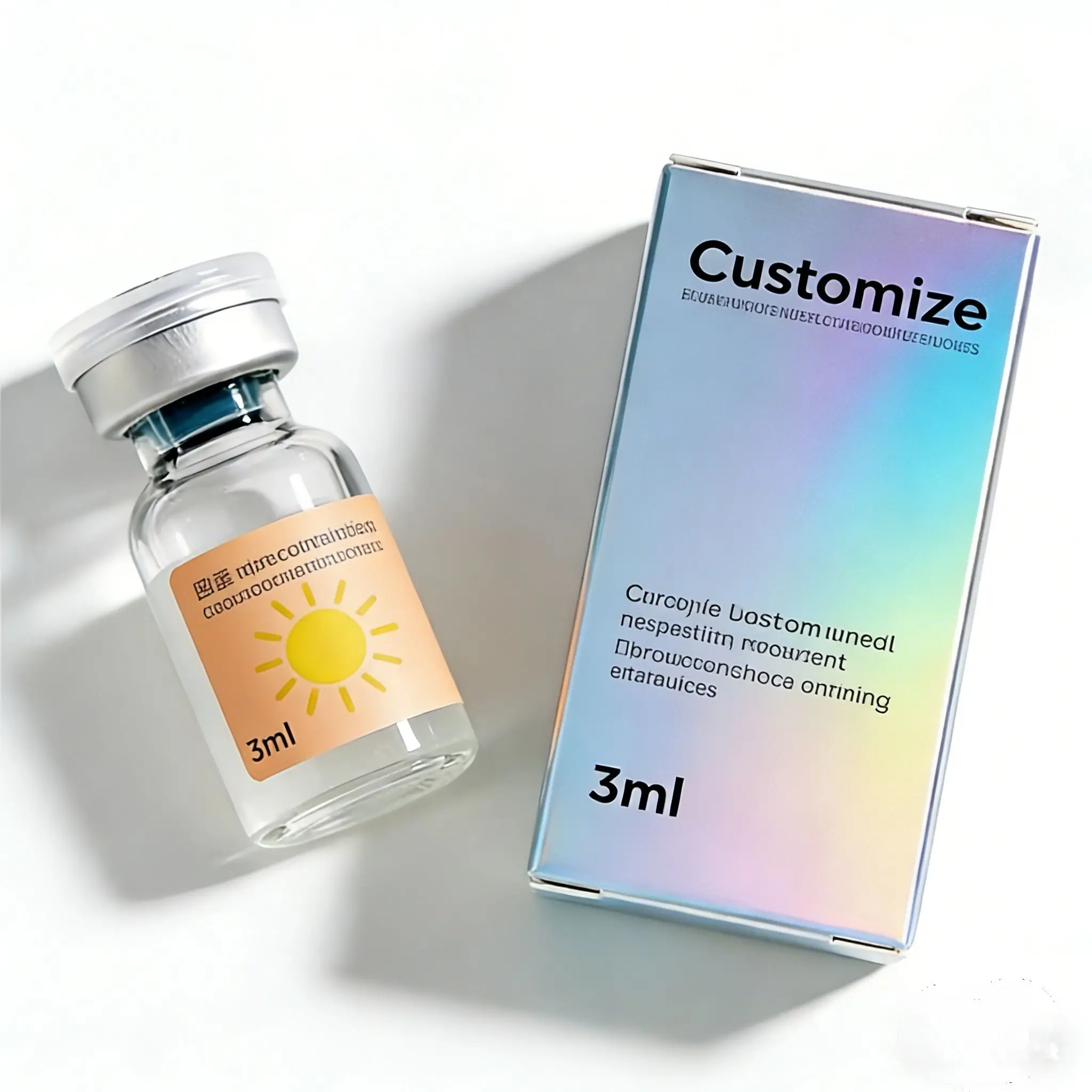 Custom Precision Vinyl Dust-Proof Labels & Boxes For Peptide Fitness 3ml 5ml 10ml Vials - Detail 1