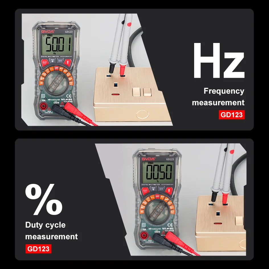 GVDA Digitales Multimeter Elektriker-Widerstandsmessgerät AC/DC-Spannungstester mit Hintergrundbeleuchtung Elektrisches Multimeter – Detail 15