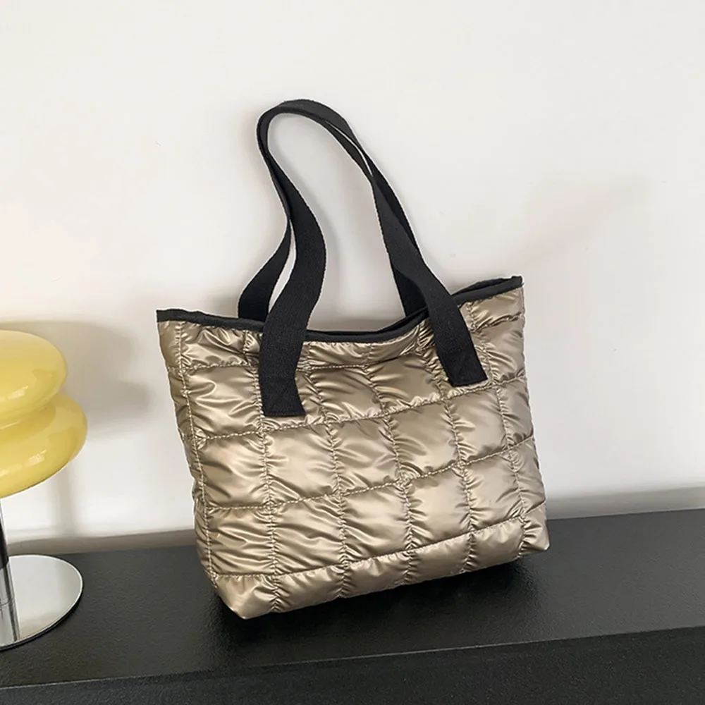 

Модные сумки на плечо большой емкости, хлопковые повседневные сумки с мягкой подкладкой, зимняя сумка для женщин