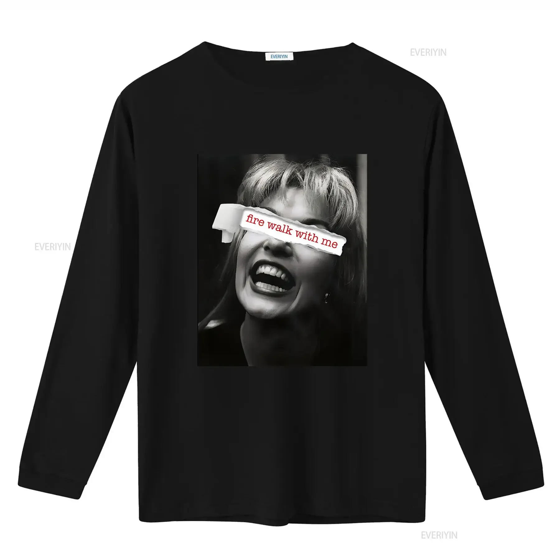 تي شيرت Fire walk with me SweaT Twin Peaks Laura Palmer ملابس مصممة عتيقة مغسولة قابلة للتنفس للارتداء اليومي غير الرسمي