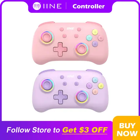 IINE 캔디 팝 미니 컨트롤러 지원 NFC 기능 스위치/PC/Android/IOS와 호환되는 터보 및 매크로 기능