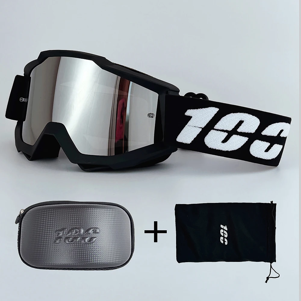 A Set of Motorcycle Motocross Goggles/Glasses: Windproof & Impact-Resistant Eyewear for MTB, ATV & Off-Road Riding Accessories