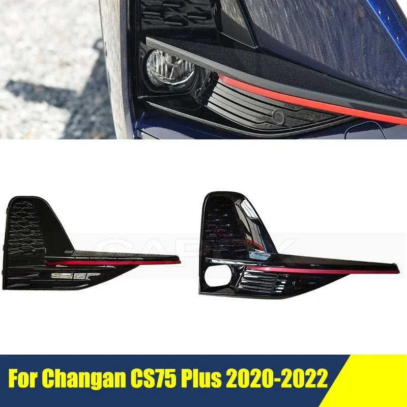 Front Bumper Fog Light Frame Cover For Changan CS75 2020-2022 Plus Front Fog Lamp Frame Foglight Frame