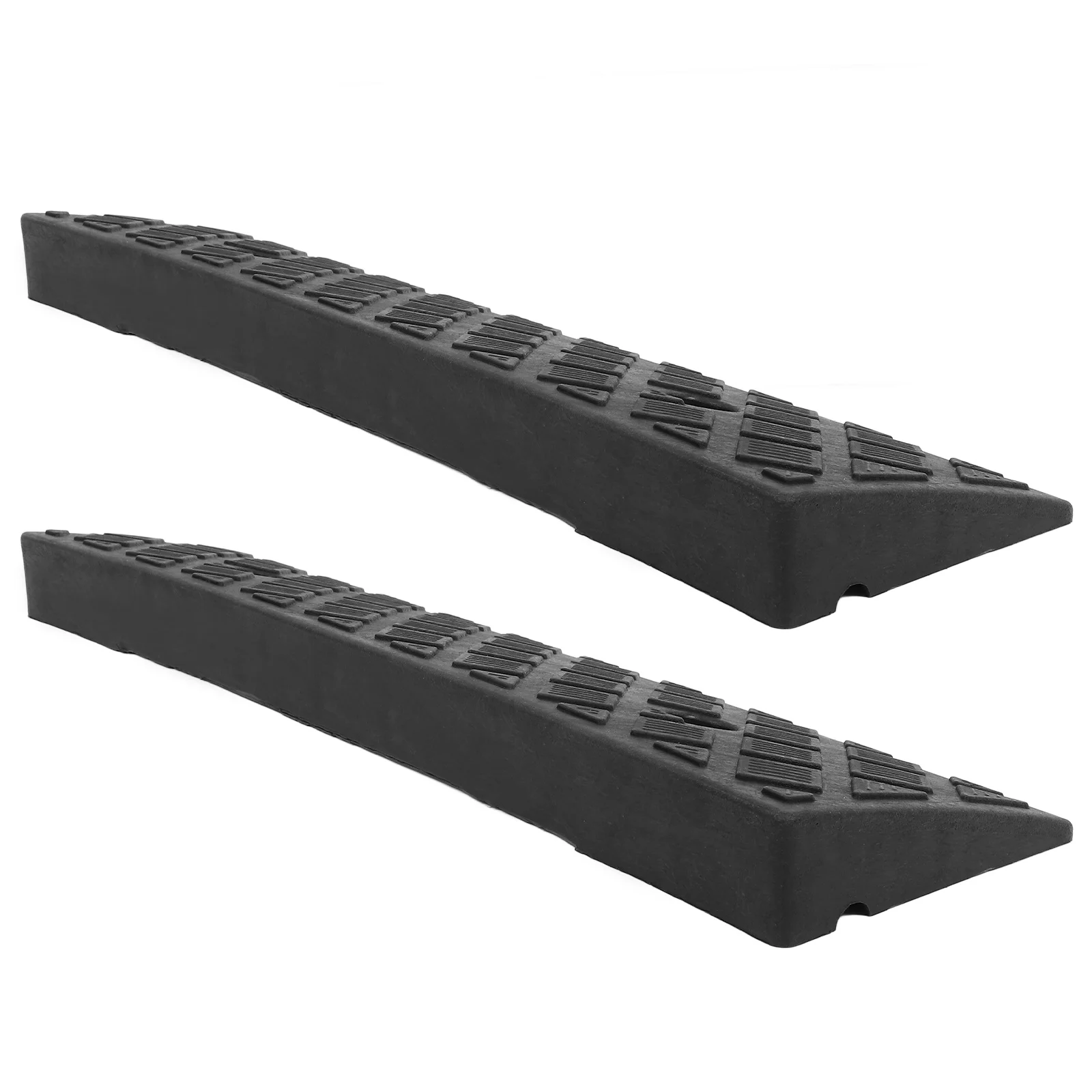 

2Pcs Ramp Pad Drive over Cable Protector Adjustable Black Heavy Duty Driveway Slope Vehicle Wheelchair Entry