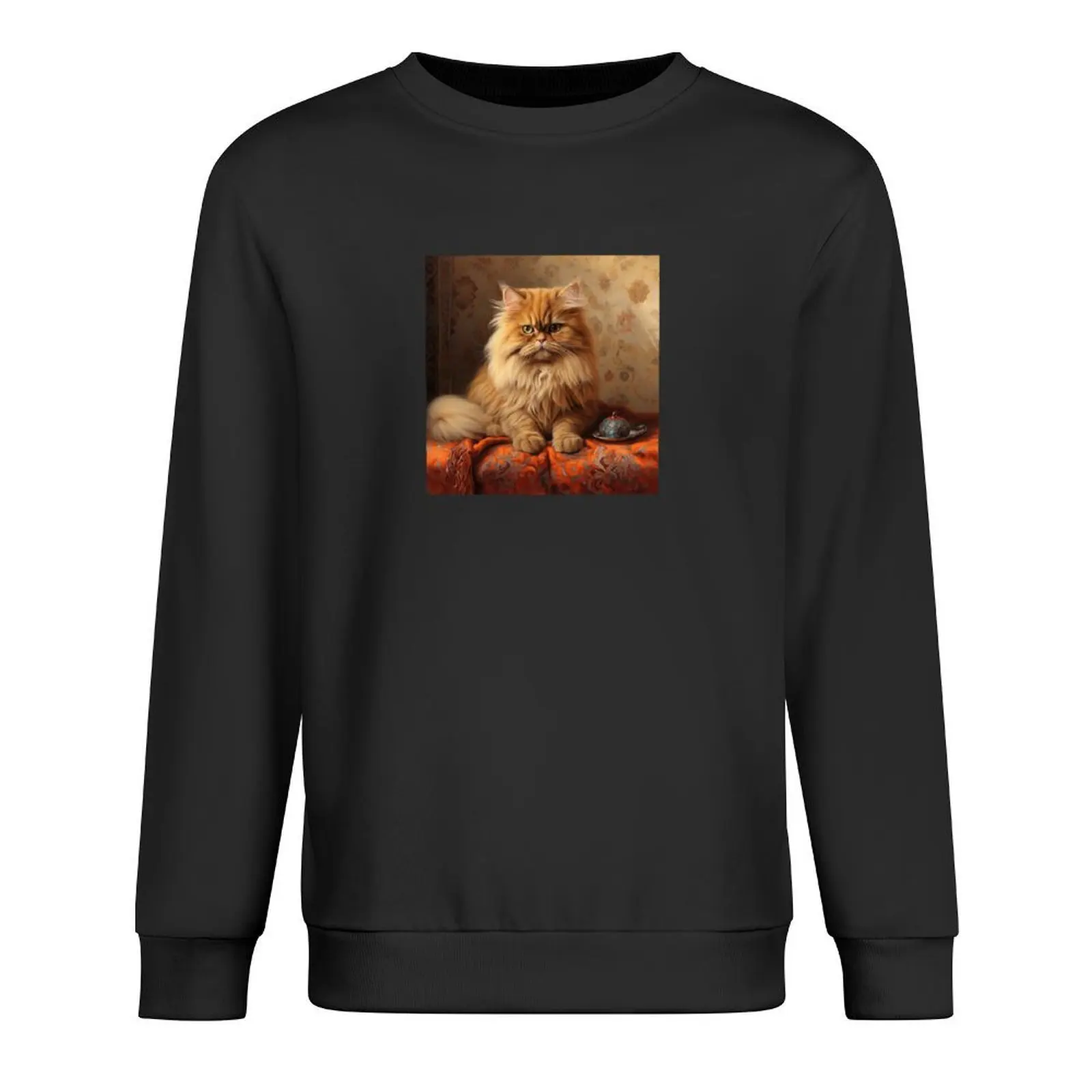 

Orange Persian Cat 01 Pullover korean autumn clothes graphic t shirts men korean style clothes men's winter sweater sweatshirts
