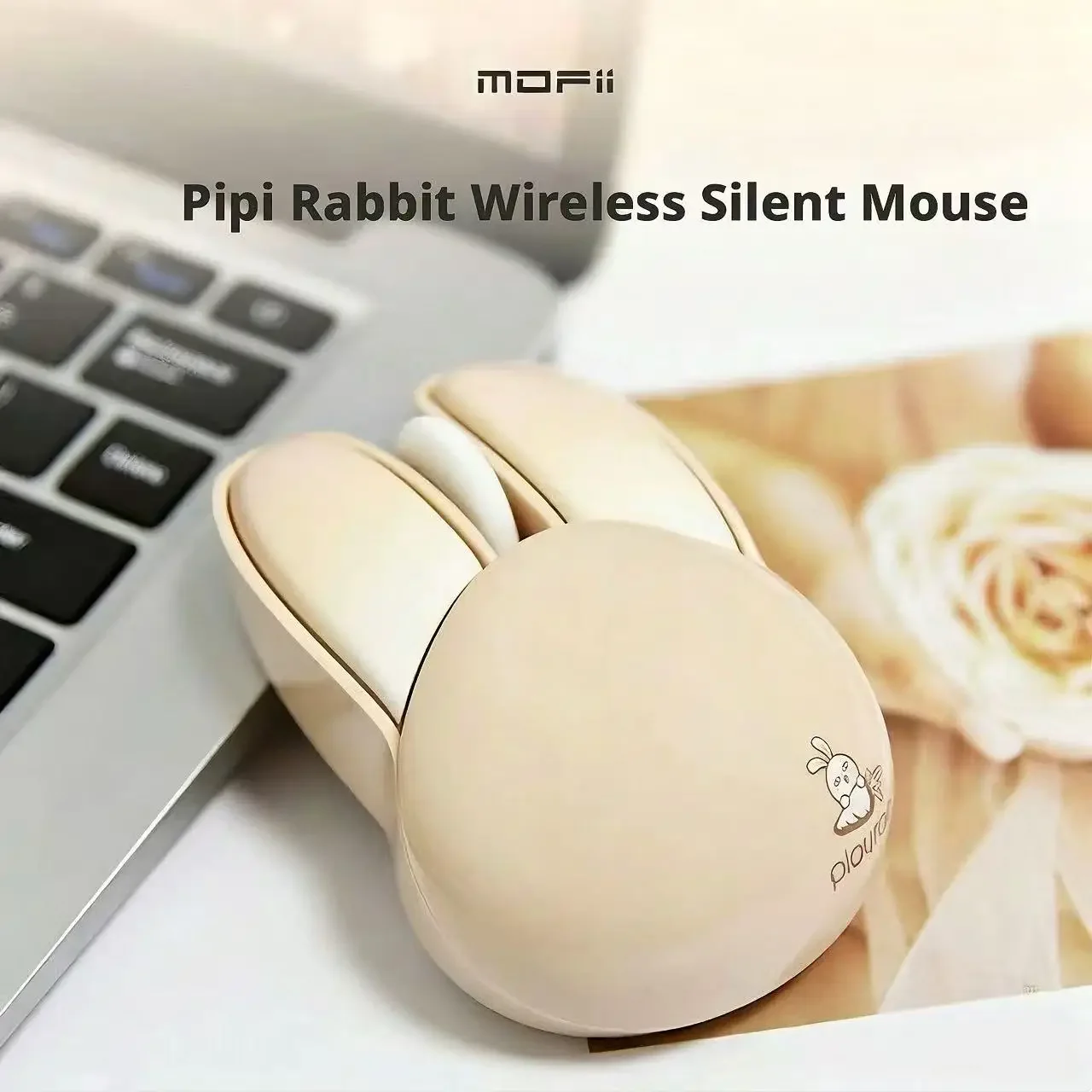 

Cute Rabbit Wireless Mouse Silent Mini Kawaii High Aesthetic Portable Office Gaming Mice 5 Colors Universal For Laptop Desktop