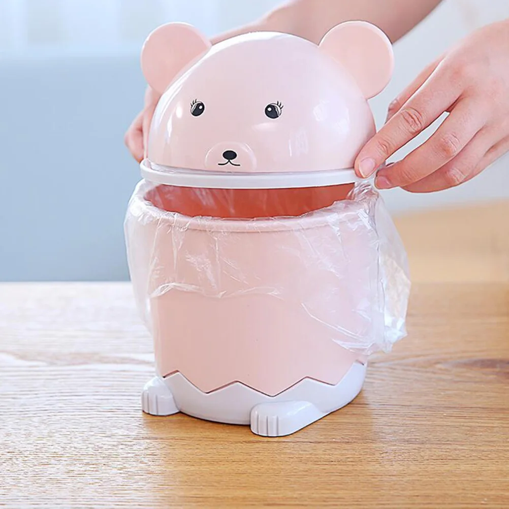 

3Pcs Mini Garbage Can Trash Bin Abs Desktop Waste Holder Small Trash Can With Lid DeskTrashCan LovelyTrashCan AdorableTrashCan