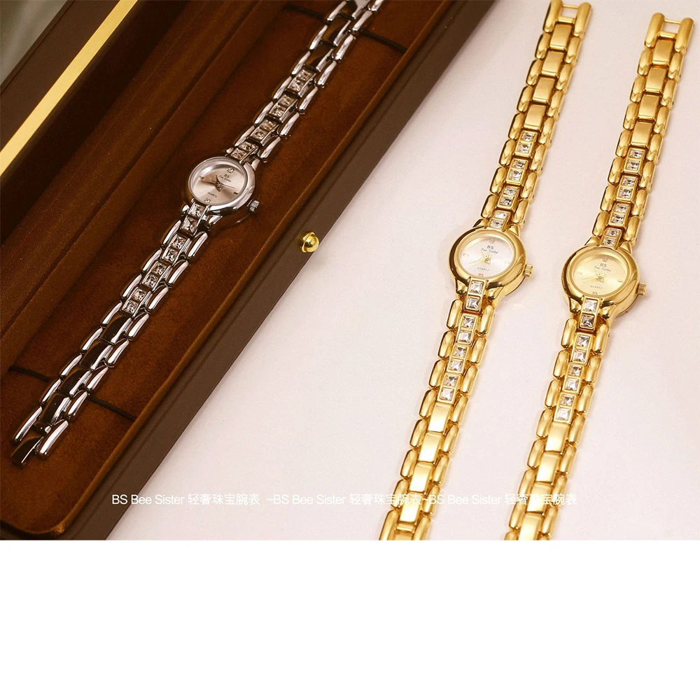 Luxury Brand New Woman Golden Bracelet Wristwatch Fashion Quartz Watches Gold Ladies Watch Luxury Gifts For Women