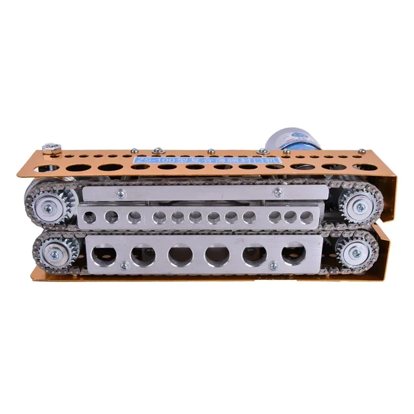 Wholesale Portable Continuous Plastic Bag Sealing Machine + ZS-100 Manual Chain Compound Film Bag Sealer 1pc