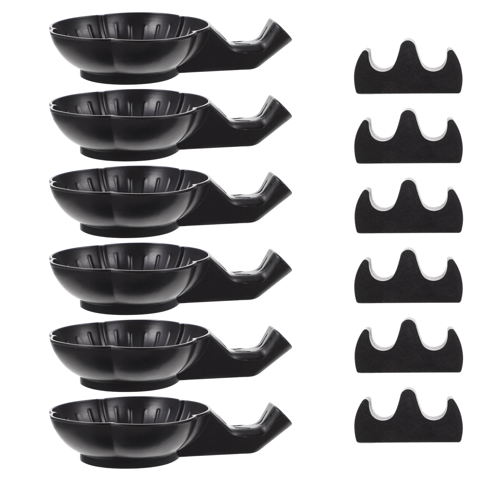 

Plastic Ink Dish Pen Rest Set Durable Creative Design Office Study Decor Paint Brush Holder Calligraphy Supplies Paperweight