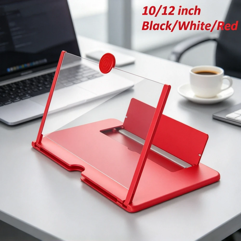 10/12 inch Mobile Phone Screen Amplifier Multi-functional Screen Magnifier Anti-Blue Light Eye Protection Video Enlarger Stand