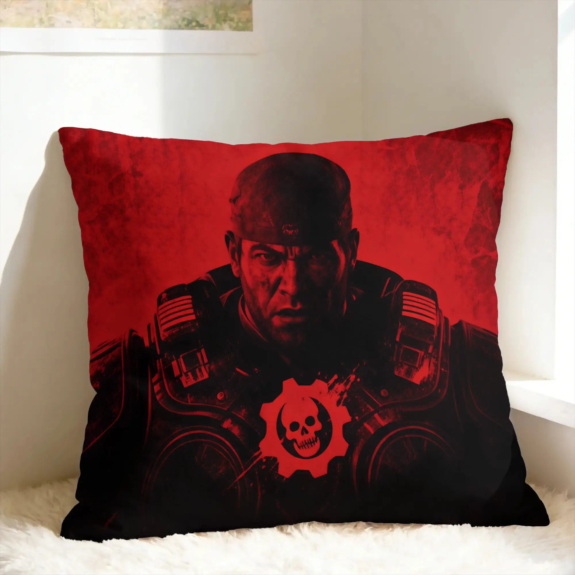G-Gears Of War Pillow Cover  Design Cushion Cover Novelty Pillow Case For Sofa Bedroom Home Decor