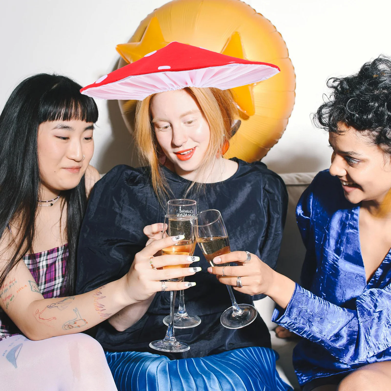 

Adorable Mushroom Hat Costume Accessory Lightweight Comfortable Unique Style Party Hats Halloween Festivals Costume