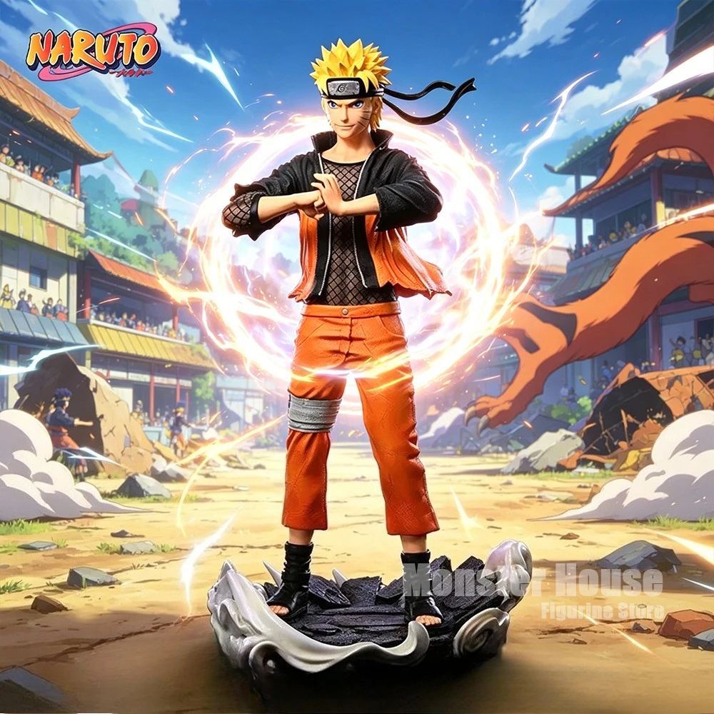 Figura de Anime NARUTO de 20 cm/7,87 pulgadas, Figuras de Acción de Uzumaki Naruto, Estatua de PVC, Adorno de Escritorio, Modelo Coleccionable, Juguetes, Regalos