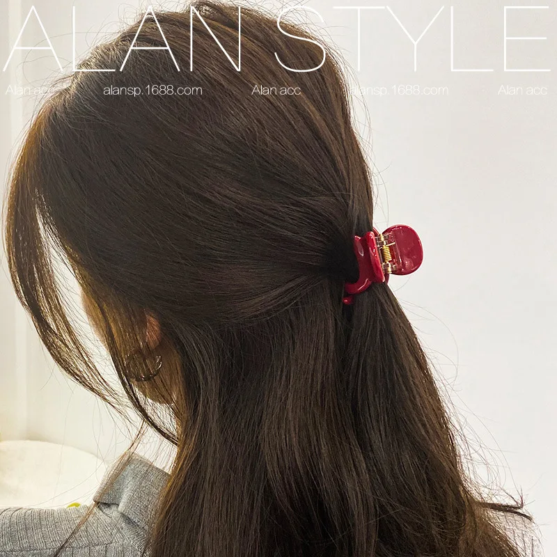 جودة الصالون، مشبك الأخطبوط الفرنسي السميك 4 مم، خلات الذهب، مخلب شعر متوسط #3