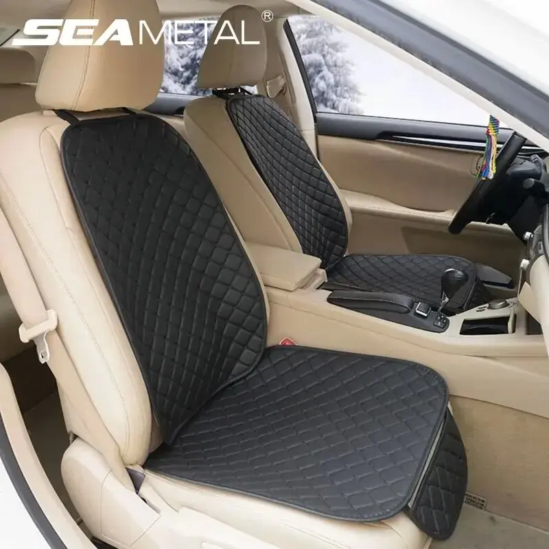 SEAMETAL Universal Car Seat Cover PU Leather Seat Cushion Backrest Cushion Anti Scratch Auto Seat Protector Cover for Suv Sedan