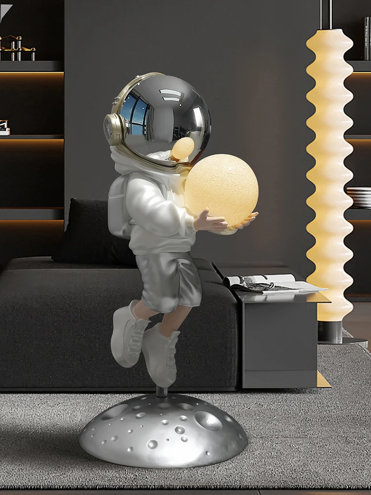 Nordic Home Decor Astronaut Statue Room Decor Large Resin Figurine Living Room Decoration Tray Home Accessories Figure Sculpture