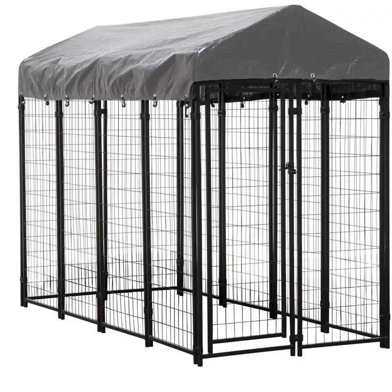 3m*1.8m*2mgalvanized Chain Link Dog Run Kennel/dog Playpen House/outdoor Pet Cages With Roof Dog Cage