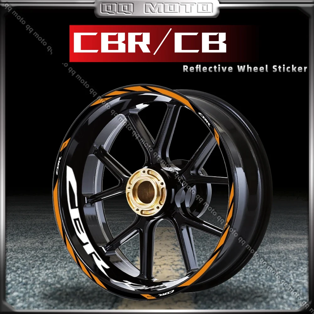 

Motorcycle Wheel Rim Sticker Decal Reflective Stripe Tape Accessories For CBR 400 600RR 650R 1000RR 250R 500r CB650F