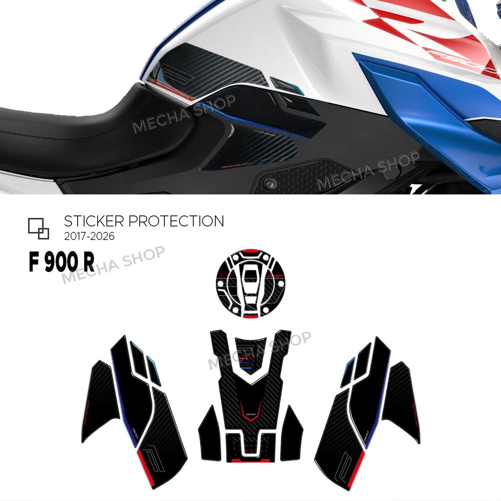 3D Tank Pad Sticker Protection Decals For F900R F 900 R R900 R 2017 2018 2019 2020 2021 2022 2023 2024 2025 2026