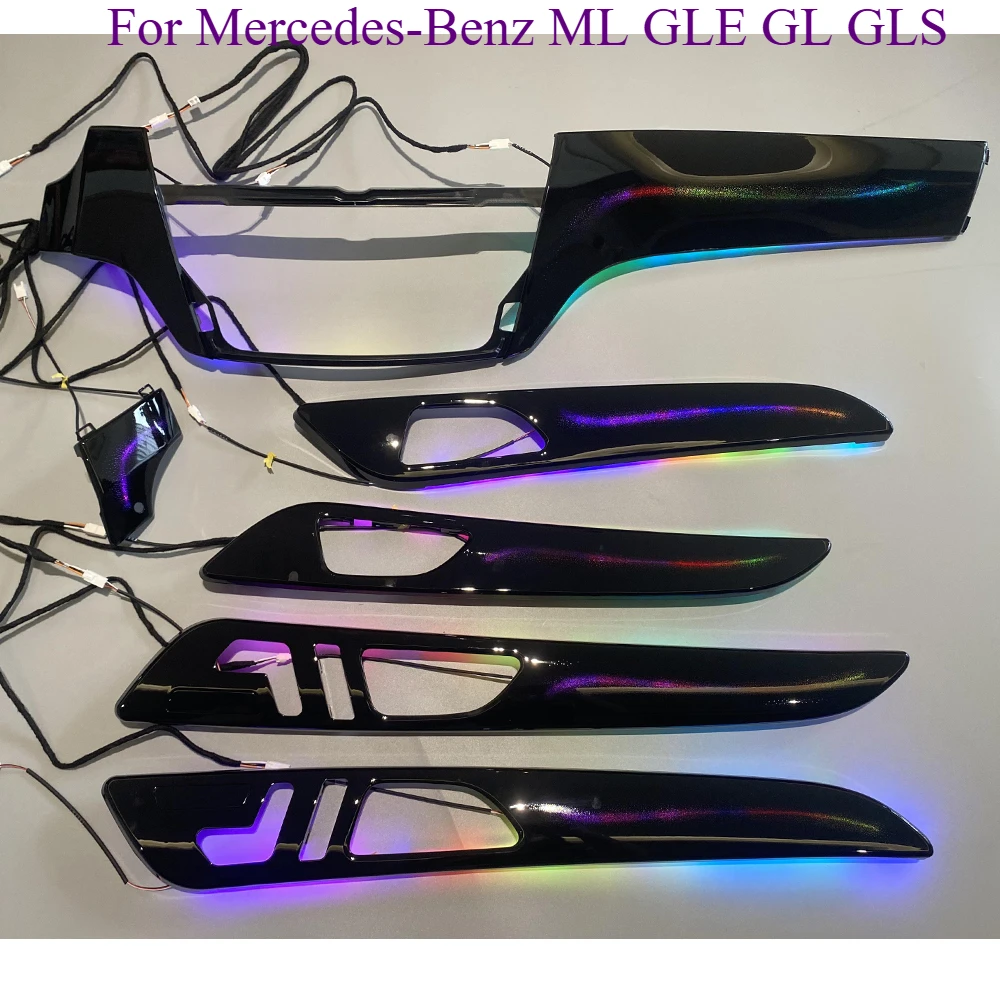 For Mercedes-Benz ML GLE GL GLS W166 X166 2012-2019 Car LED Ambient Light Update Set Auto Door Trim Atmosphere Lamp