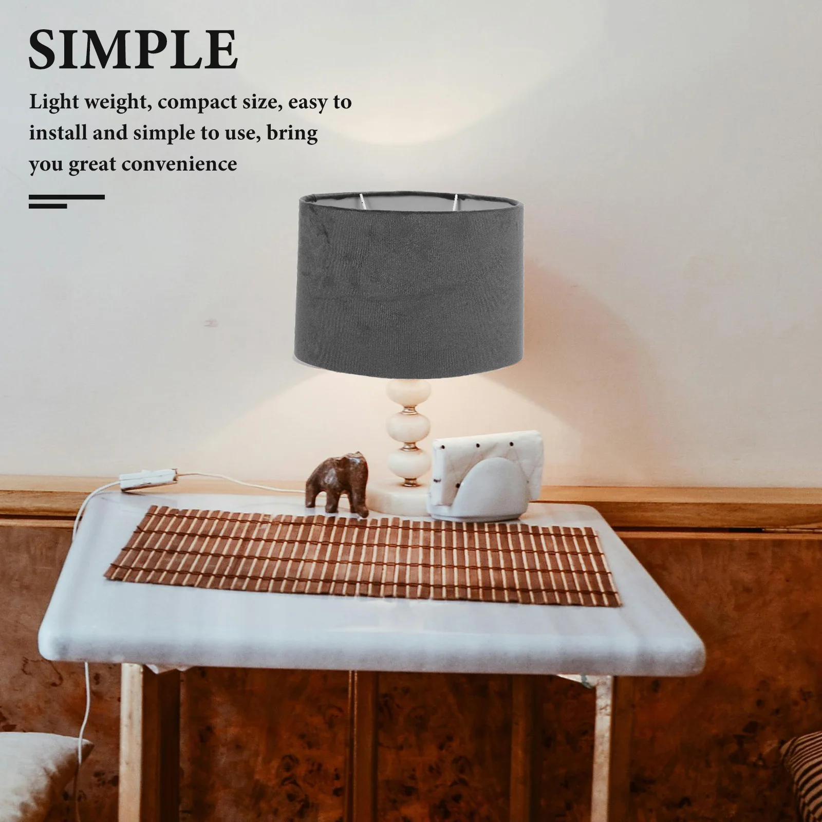 

Cloth Lampshade Fabric Lamp Cover for Home Hotel Modern Design Sturdy Compact Size Maximum Eye Protection Comfortable Use