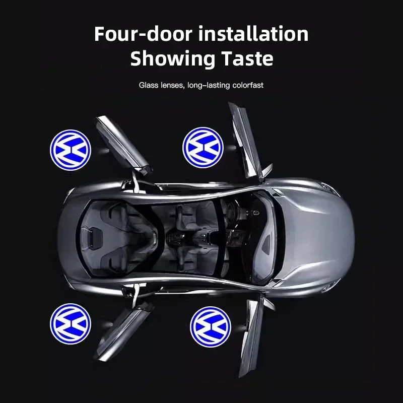 

2Pcs Car Logo Lamp Welcome Lights Auto Emblem Projection For VW Golf Tuguan Passat Magotan CC Sharan Sagitar Touareg Touran Eos