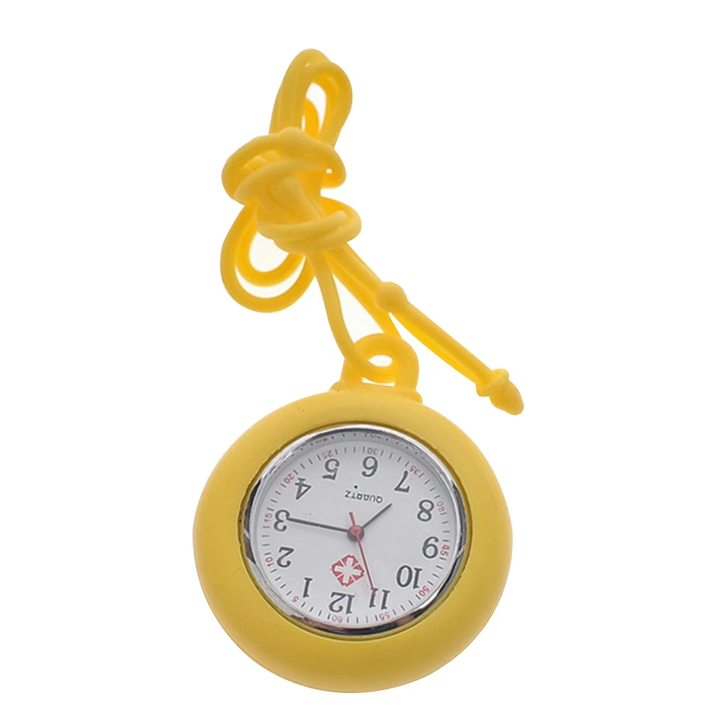 Подвесные карманные часы для медсестер, легкий прочный силиконовый материал, часы-брелок для медсестры, портативное медицинское отслеживание для медсестры