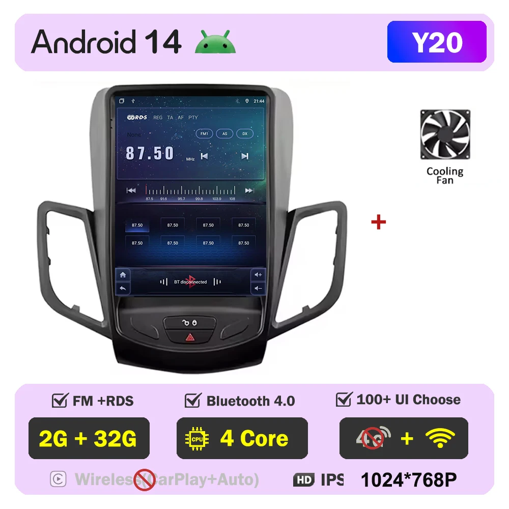 9.7"car Radio For Ford Fiesta MK 6 Ford Fiesta MK 7 2008 - 2019 Carplay Android Auto GPS Navigation Stereo Multimedia Player image 3