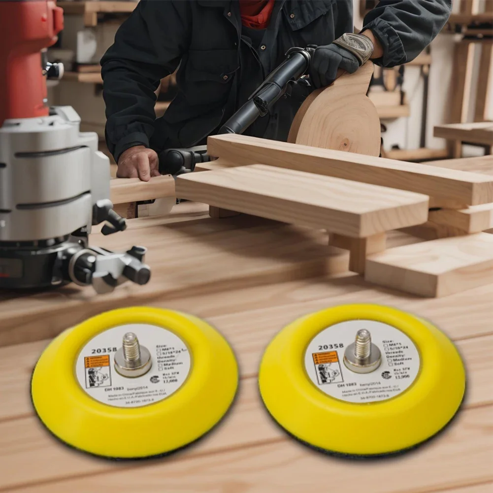 Disco de lijado de pulido, almohadillas de respaldo de 3 pulgadas y 75mm, piezas de gancho y bucle, rosca para herramientas eléctricas de lijadora de aire, 2 M6