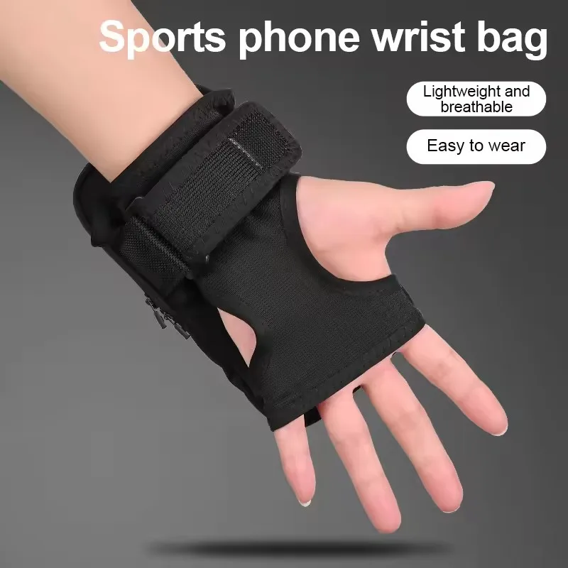 Universal Outdoor Running Arm Bag, 7.5 Inch Men Sports Armband Bag, Zipper Fitness Phone Pouch, for iPhone Samsung Xiaomi & Etc