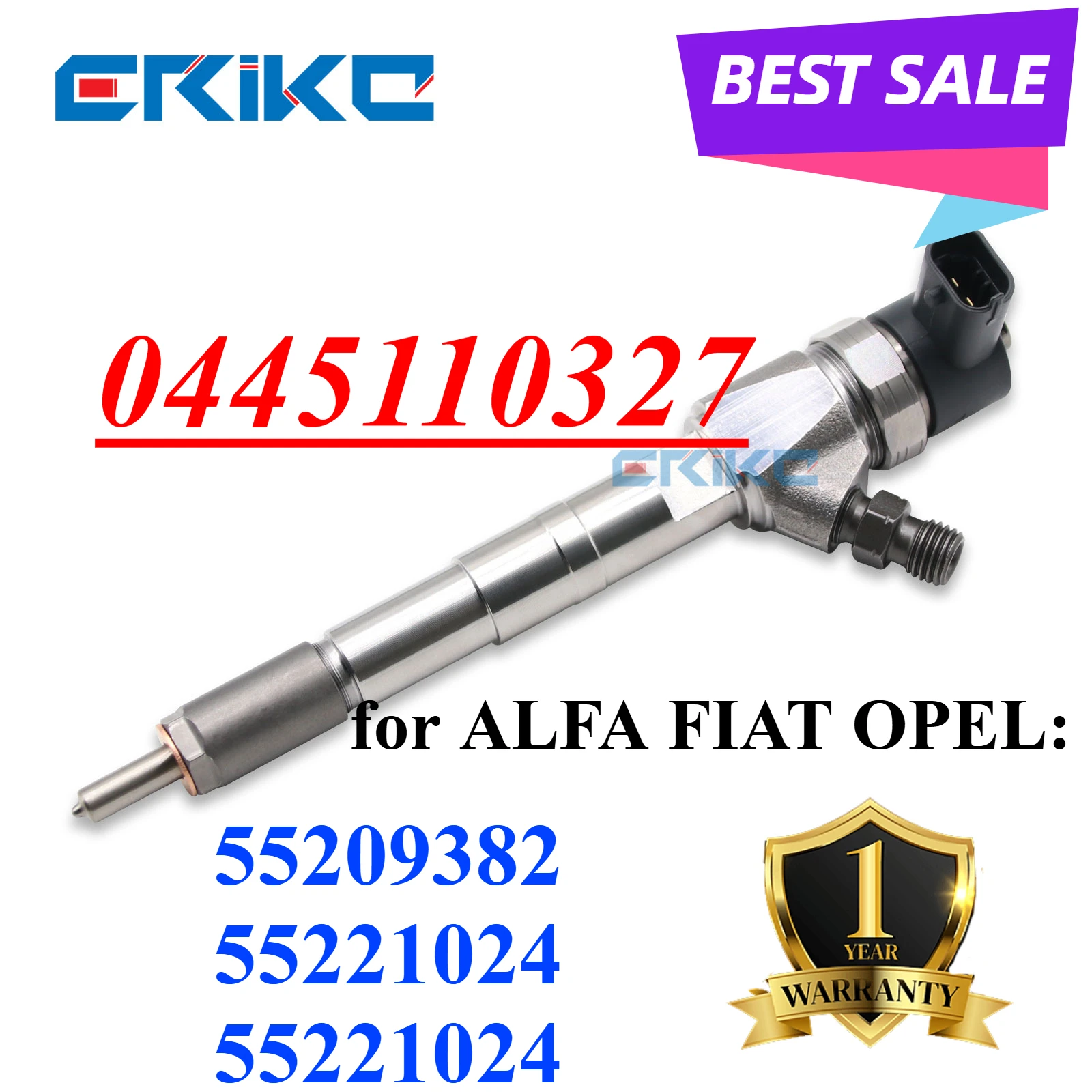 

0445110327 Common Rail Injector 0986435201 for Chevrolet Opel Saab Vauxhall 95517502 55566050 55496735 821438